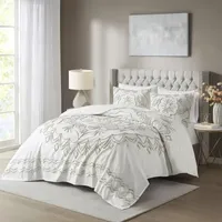 Madison Park Juliana 3 Piece Tufted Cotton Chenille Coverlet Set