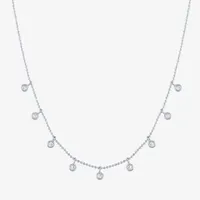 Diamond Addiction Bezel Drop (G-H / Si2-I1) Womens 1/4 CT. T.W. Lab Grown White 10K Gold Pendant Necklace