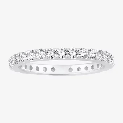 1 CT. T.W. Natural Diamond 14K White Gold Eternity Wedding Band