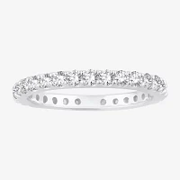 1 CT. T.W. Natural Diamond 14K White Gold Eternity Wedding Band