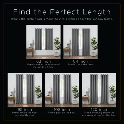 Mercantile Fiona Rod Pocket Sheer Set of 2 Curtain Panels