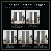 Eclipse Fresno Blackout Rod Pocket Single Curtain Panel