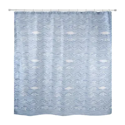 Avanti Blue Fin Bay Shower Curtain