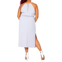 Poetic Justice Womens Plus Sleeveless Maxi Dress