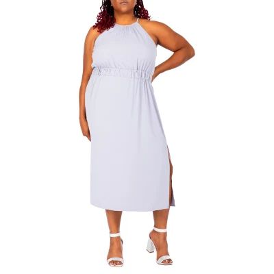 Poetic Justice Womens Sleeveless Maxi Dress Plus