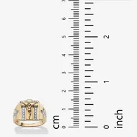 Mens 1/ CT. T.W. Natural White Diamond 18K Gold Over Silver Fashion Ring