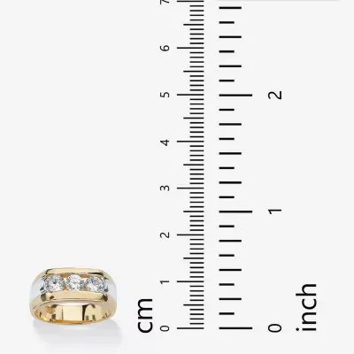 Mens 1 1/2 CT. T.W. White Cubic Zirconia 14K Gold Over Silver Fashion Ring