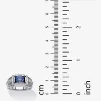 Mens Lab Created Blue Sapphire Fashion Ring