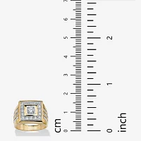 Mens 2 CT. T.W. White Cubic Zirconia 14K Gold Over Brass Round Fashion Ring