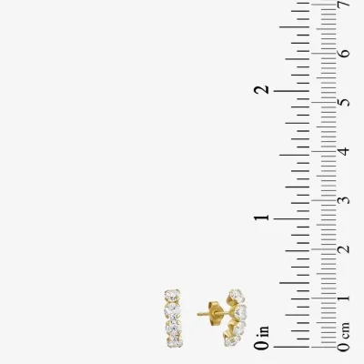 Cubic Zirconia 10K Gold Drop Earrings