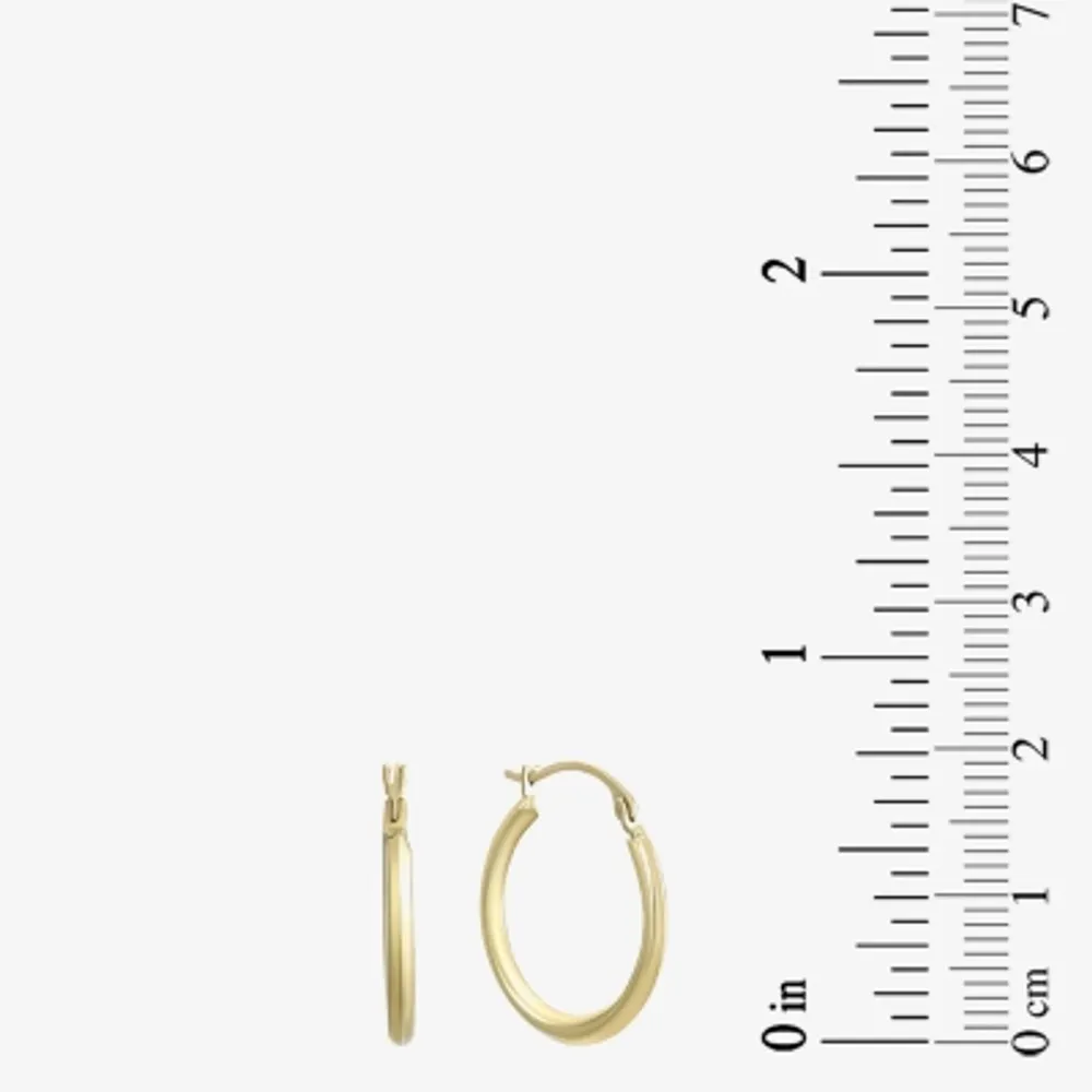 10K Gold 18mm Hoop Earrings