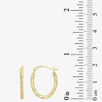 10K Gold 15mm Round Hoop Earrings