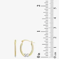 10K Gold 19mm Round Hoop Earrings