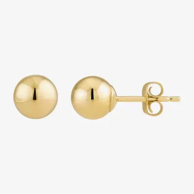 10K Gold 7mm Ball Stud Earrings