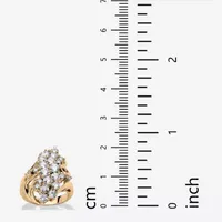 Womens 3 1/2 CT. T.W White Cubic Zirconia 14K Gold Over Brass Cocktail Ring