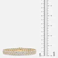 DiamonArt® White Cubic Zirconia 18K Gold Over Brass 8 1/2 Inch Tennis Bracelet