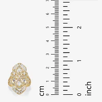 DiamonArt® Womens 1/ CT. T.W. White Cubic Zirconia 14K Gold Over Silver Cocktail Ring