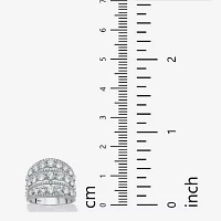 DiamonArt® Womens 5 1/4 CT. T.W. White Cubic Zirconia Sterling Silver Cocktail Ring
