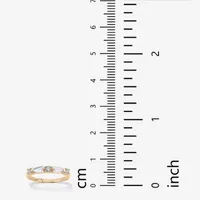 DiamonArt® 2MM 1 CT. T.W. White Cubic Zirconia 14K Gold Over Silver Band