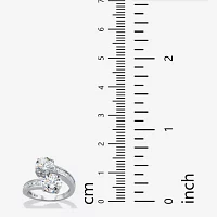 DiamonArt® Womens 5 CT. T.W. White Cubic Zirconia Sterling Silver Round Cocktail Ring