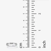 DiamonArt® 2MM 1 CT. T.W. White Cubic Zirconia Sterling Silver Round Band