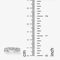 DiamonArt® 2MM 3 1/2 CT. T.W White Cubic Zirconia Platinum Over Silver Round Band