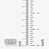 DiamonArt® 8MM 4 1/2 CT. T.W. White Cubic Zirconia Platinum Over Silver Round Band