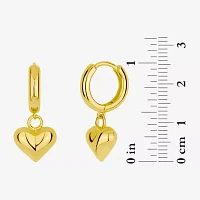 Silver Reflections Womens 14K Gold Over Brass 26mm Hoop Earrings