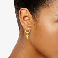 Silver Reflections Womens 14K Gold Over Brass 26mm Hoop Earrings