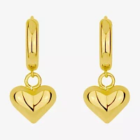 Silver Reflections Womens 14K Gold Over Brass 26mm Hoop Earrings