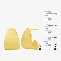 Silver Reflections Womens 14K Gold Over Brass 16mm Hoop Earrings