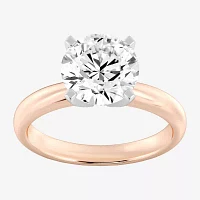 (G / Vs2) Womens 3 CT. Lab Grown White Diamond 14K Rose Gold Round Solitaire Engagement Ring