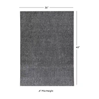 LINON UNDERLAY SOLID RECTANGULAR ACCENT RUG