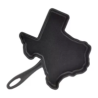Smith & Clark Pre-Seasoned Cast Iron Texas-Shaped Skillet