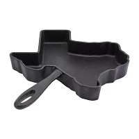 Smith & Clark Pre-Seasoned Cast Iron Texas-Shaped Skillet