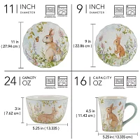 Certified International Easter Meadow 16-pc. Earthenware Dinnerware Set