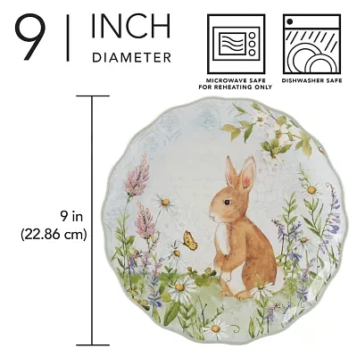 Certified International Easter Meadow 4-pc. Earthenware Dessert Plate