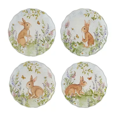 Certified International Easter Meadow 4-pc. Earthenware Dessert Plate