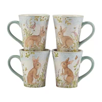 Certified International Easter Meadow 4-pc. Holiday Coffee Mug
