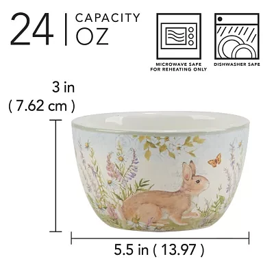 Certified International Easter Meadow 4-pc. Earthenware Ice Cream Bowl