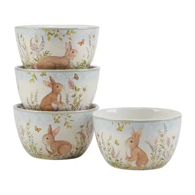 Certified International Easter Meadow 4-pc. Earthenware Ice Cream Bowl