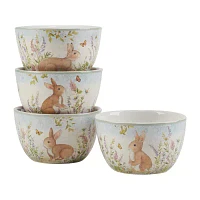 Certified International Easter Meadow 4-pc. Earthenware Ice Cream Bowl