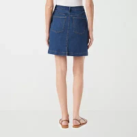 Gloria Vanderbilt Womens High Rise Denim Skirt