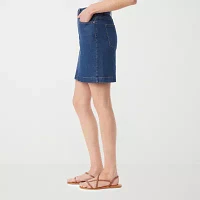 Gloria Vanderbilt Womens High Rise Denim Skirt