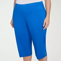 Alfred Dunner Parrot Cay Womens Plus Capri Pants