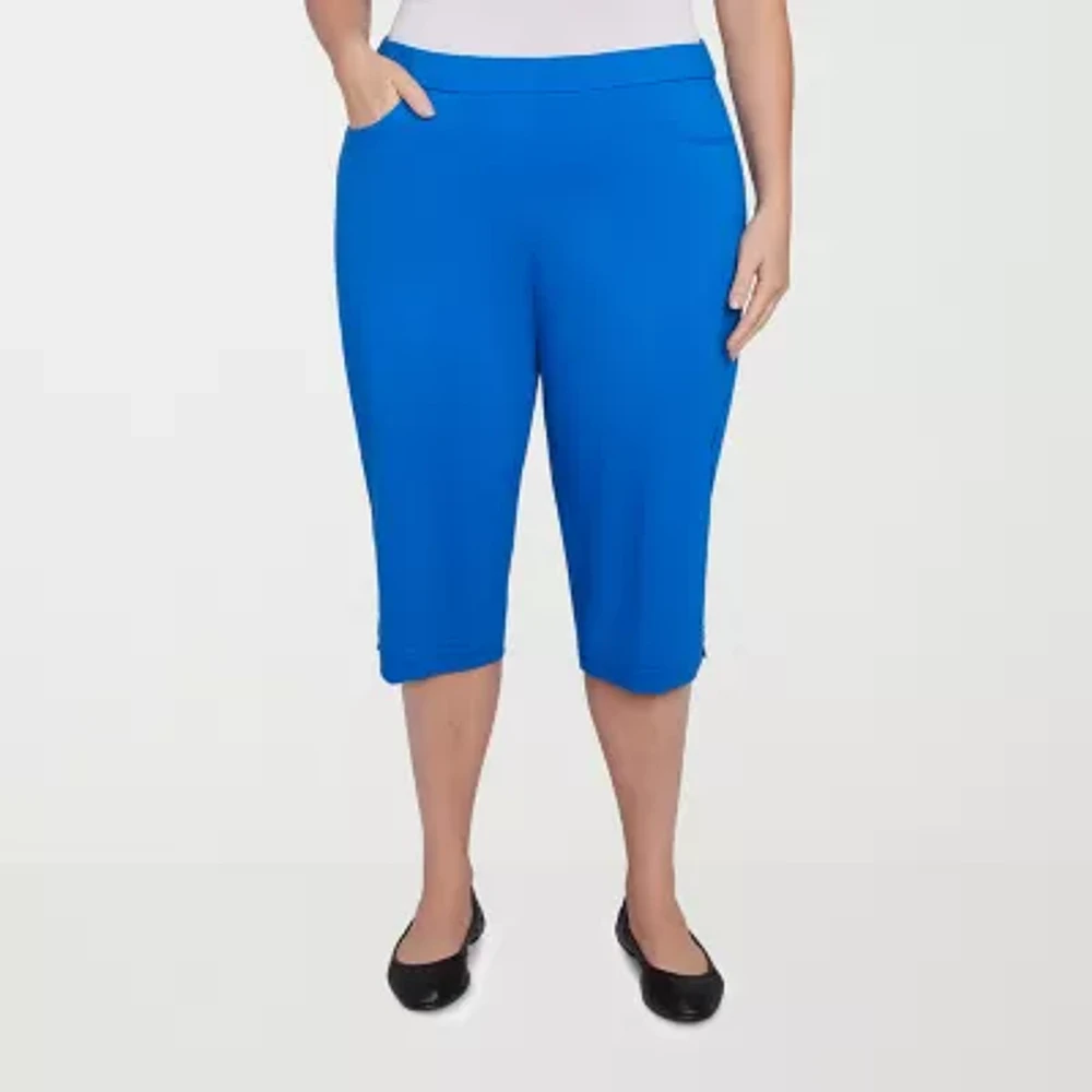 Alfred Dunner Parrot Cay Womens Plus Capri Pants
