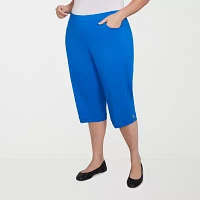 Alfred Dunner Parrot Cay Womens Plus Capri Pants