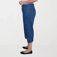 Alfred Dunner Flower Power Womens Plus Capri Pants