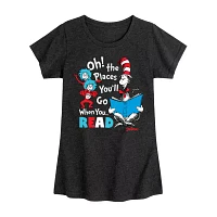 Big Girls Crew Neck Short Sleeve Dr. Seuss T-Shirt