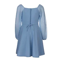 Speechless Big Girls Long Sleeve Skater Dress
